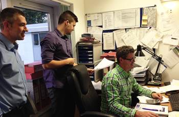 Working in the office